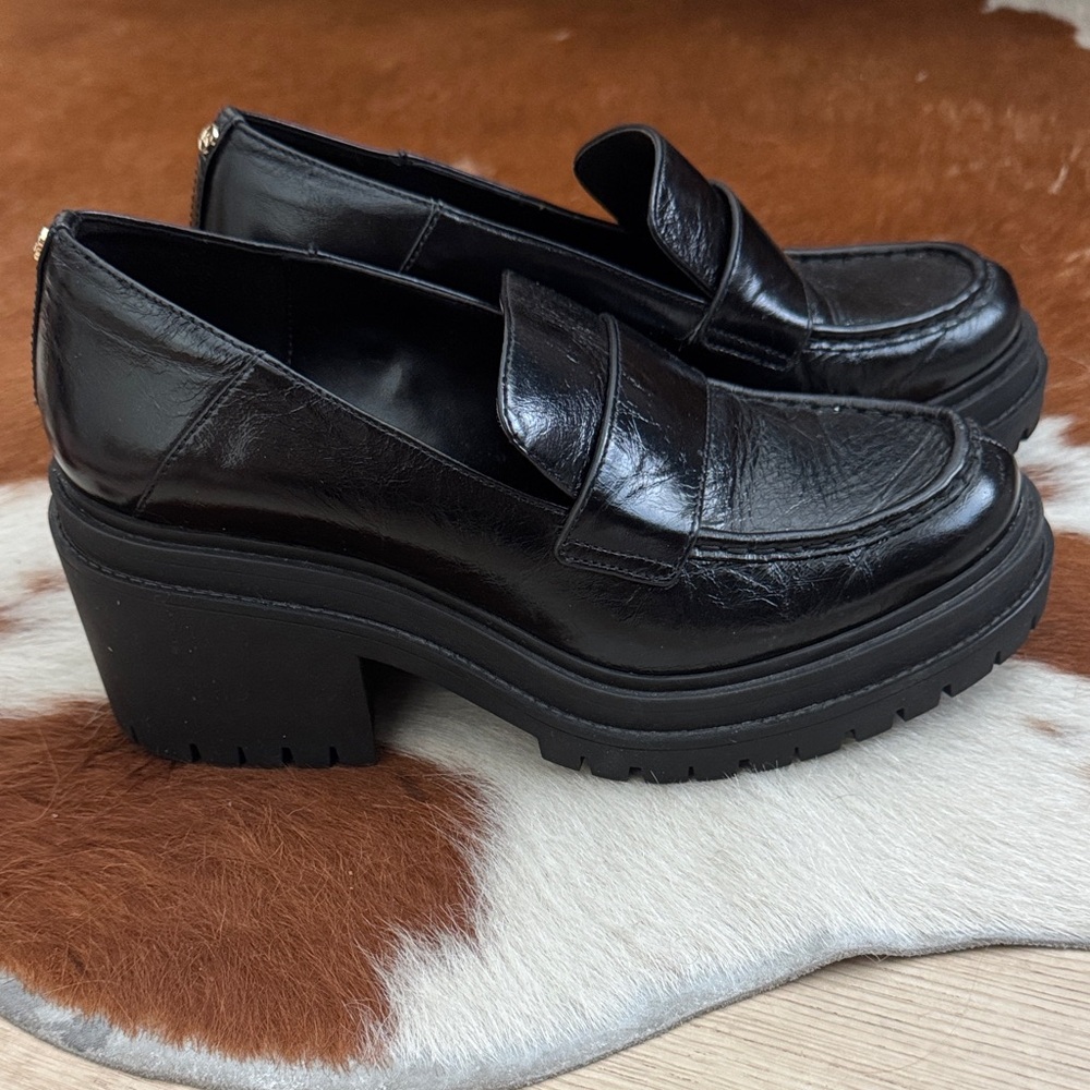 MICHAEL Michael Kors Black Platform Loafers